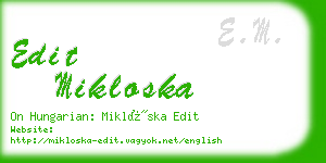 edit mikloska business card